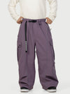 Pantalon de neige extra ample Wild Motion pour homme, avec poches cargo réfléchissantes.
