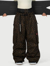 Pantalon de neige cargo ample et fonctionnel pour femme, avec ceinture utilitaire et poches multiples