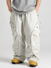 Pantalon de ski cargo ample réfléchissant à bord lumineux Gsou Snow pour homme