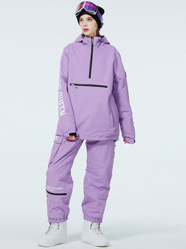 Combinaisons de ski anorak à demi-zip WinterPeak SnowGuard pour femmes