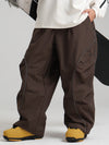 Pantalon de ski cargo ample et réfléchissant à bord lumineux Gsou Snow pour femme