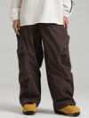 Pantalon de ski cargo ample et réfléchissant à bord lumineux Gsou Snow pour femme
