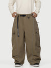 Pantalon de neige extra ample Wild Motion pour homme, avec poches cargo réfléchissantes.