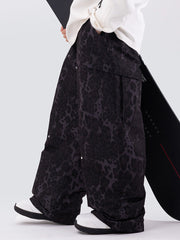 Pantalon de ski ample léopard double genou pour homme