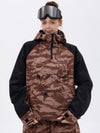 Veste de snowboard bomber camouflage Mountain Freestyle pour femme avec poche cargo