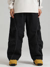 Pantalon de ski cargo ample et réfléchissant à bord lumineux Gsou Snow pour femme