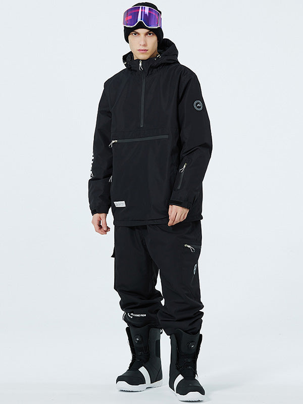 Combinaisons de ski anorak à demi-zip WinterPeak SnowGuard pour hommes