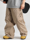 Pantalon de ski cargo ample réfléchissant à bord lumineux Gsou Snow pour homme