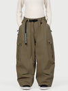 Pantalon de neige extra ample avec poches cargo réfléchissantes Wild Motion pour femme