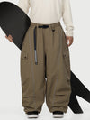 Pantalon de neige extra ample Wild Motion pour homme, avec poches cargo réfléchissantes.