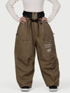 Pantalon de ski cargo utilitaire Camden Punk Rivet Street pour femme – Coupe ample et décontractée