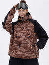 Veste de snowboard bomber camouflage Mountain Freestyle pour femme avec poche cargo
