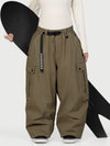Pantalon de neige extra ample avec poches cargo réfléchissantes Wild Motion pour femme