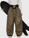 Pantalon de ski cargo utilitaire Camden Punk Rivet Street pour femme – Coupe ample et décontractée