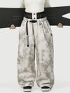 Pantalon de neige ample OG pour femme, style urbain et inspiré des vêtements de travail, avec rivets apparents.