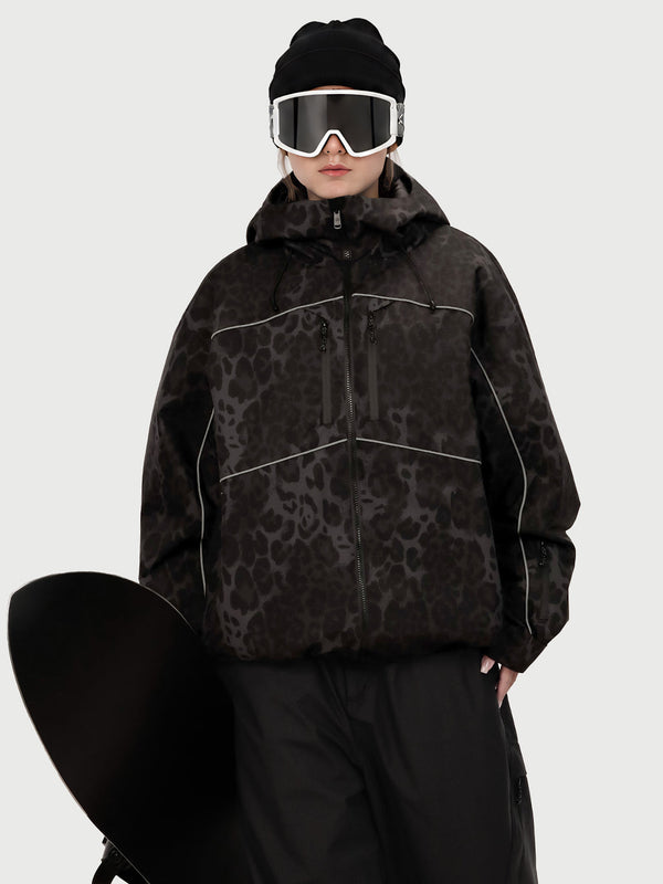 Veste de ski freestyle Nightline Park Rider pour femme avec panneaux réfléchissants