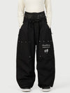 Pantalon de ski cargo utilitaire Camden Punk Rivet Street pour femme – Coupe ample et décontractée