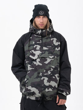 Veste de snowboard bomber camouflage Mountain Freestyle pour homme avec poche cargo