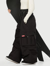 Pantalon de neige cargo ample et fonctionnel pour femme, avec ceinture utilitaire et poches multiples
