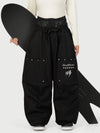 Pantalon de ski cargo utilitaire Camden Punk Rivet Street pour femme – Coupe ample et décontractée
