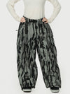 Pantalon de neige extra ample avec poches cargo réfléchissantes Wild Motion pour femme