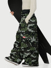 Pantalon de neige cargo ample et fonctionnel pour femme, avec ceinture utilitaire et poches multiples