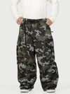 Pantalon de neige extra ample Wild Motion pour homme, avec poches cargo réfléchissantes.