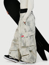 Pantalon de neige cargo ample et fonctionnel pour femme, avec ceinture utilitaire et poches multiples