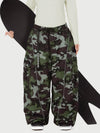 Pantalon de neige extra ample avec poches cargo réfléchissantes Wild Motion pour femme