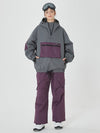 Veste bomber ample d'hiver pour femme avec poches cargo stylées et pantalon de snowboard