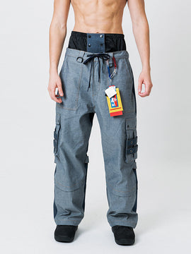 Pantalon de snowboard en denim imperméable et chaud Snowall pour homme, style hip-hop