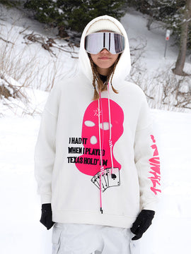 Sweat à capuche unisexe Snowall pour femme, style gangster, résistant à l'eau.