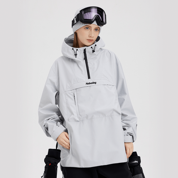 Veste coupe-vent anorak Nobaday Dawn pour femme, avec grande poche, idéale pour le snowboard.