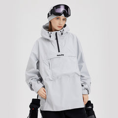 Veste coupe-vent anorak Nobaday Dawn pour femme, avec grande poche, idéale pour le snowboard.