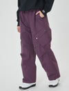 Pantalon de ski ample à poches cargo pour femme, style montagne chic