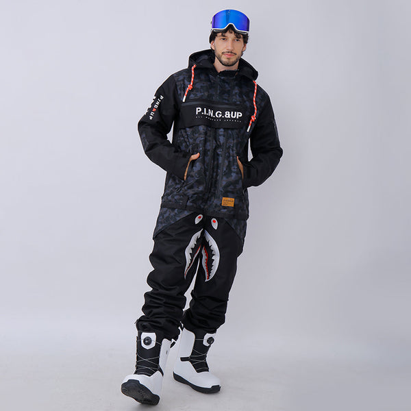 Combinaisons de snowboard monoblocs pour hommes P-40 Fighter et Shark