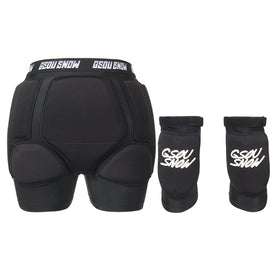 Ensemble short et genouillères de protection 3D unisexe Gsou Snow