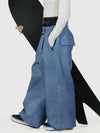 Pantalon de neige ample OG pour femme, style urbain et inspiré des vêtements de travail, avec rivets apparents.