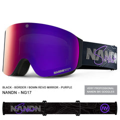 Lunettes de ski/snowboard unisexes Nandn, protection ouvrables
