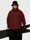 Veste de ski UrbanCraft Street Utility Freestyle pour femme – Capuche réfléchissante et design inspiré des vêtements de travail