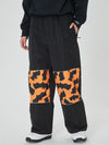 Pantalon de neige cargo Swaggy Knee pour femme avec empiècements graphiques réfléchissants