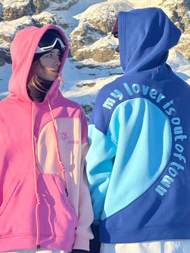 Sweat à capuche unisexe Snowmoon Snow pour femmes et couples
