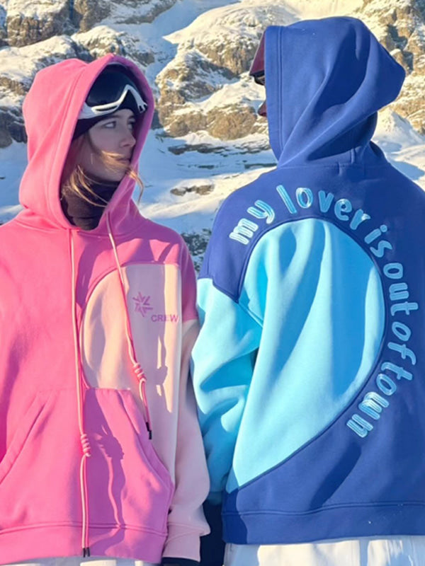 Sweat à capuche unisexe Snowmoon Snow pour femmes et couples