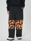 Pantalon de neige cargo Swaggy Knee pour femme avec empiècements graphiques réfléchissants