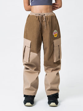Pantalon de snowboard Snowall pour femme, chaud, imperméable, style hip-hop, en velours côtelé