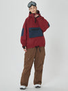 Veste bomber ample d'hiver pour femme avec poches cargo stylées et pantalon de snowboard