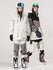 Veste anorak d'hiver unisexe réfléchissante et colorée pour femme et snowboard Vector