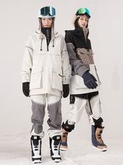 Veste anorak d'hiver unisexe réfléchissante et colorée pour femme et snowboard Vector