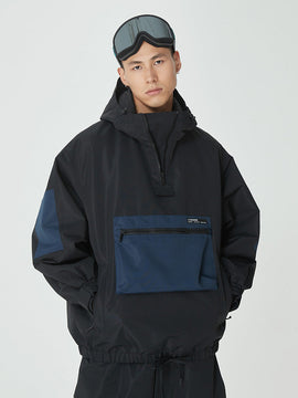 Veste bomber d'hiver ample pour homme, style snowboard, avec grande poche cargo.