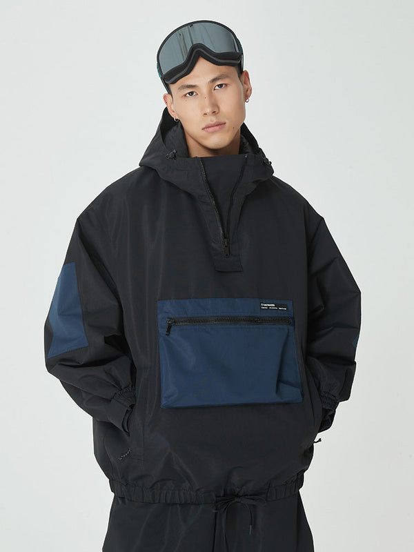 Veste bomber d'hiver ample pour homme, style snowboard, avec grande poche cargo.